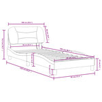 vidaXL Cadre de lit avec LED sans matelas marron foncé 90x200 cm tissu