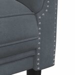 vidaXL Canapé à 3 places gris foncé velours