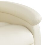 vidaXL Fauteuil inclinable crème similicuir
