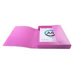 Boîte de classement plastique forever young exacompta - dos 4 cm couleurs assorties - lot de 4