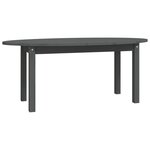 vidaXL Table basse Gris 110x55x45 cm Bois massif de pin