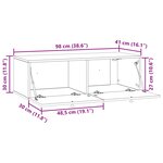 vidaXL Meuble TV mural Blanc 99 x 41 x 30 cm Bois d'ingénierie