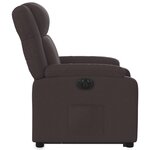 vidaXL Fauteuil inclinable électrique marron foncé tissu