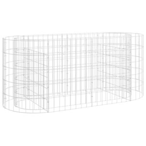 vidaXL Lit surélevé à gabion Fer galvanisé 120x50x50 cm