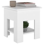vidaXL Table basse Blanc 40x40x42 cm Bois d'ingénierie