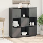 vidaXL Buffet Gris 110 5x35x117 cm Bois massif de pin