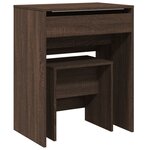 vidaXL Coiffeuse et tabouret chêne marron 60x40x113 5 cm