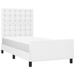 vidaXL Cadre de lit sans matelas blanc 90x190 cm similicuir