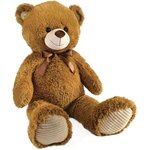 Ours en peluche marron avec noeud 100 cm