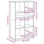 vidaXL Bibliothèque chêne artisanal 66x31x112 cm bois d'ingénierie