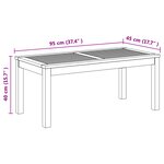 vidaXL Table de Jardin Naturel 95 x 45 x 40 cm Bois de teck solide