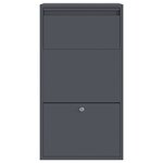 vidaXL Boîte de dépôt de colis Anthracite 44 x 22 x 82 cm Acier