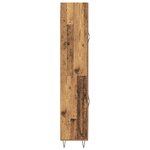 vidaXL Haut Armoire 2 Pièces Bois ancien Bois d'ingénierie et verre