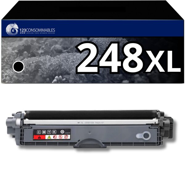 TN248 XL - Toner Noir compatible avec Brother TN-248 XL pour Brother MFC-L8390CDW DCP-L3560CDW DCP-L3520CDWE MFC-L3740CDWE MFC-L3760CDW DCP-L3520CDW