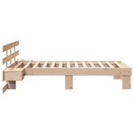 vidaXL Cadre de lit avec tête de lit Marron 90 x 190 cm Pin massif