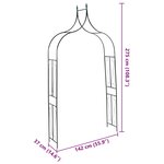 vidaXL Voûte de jardin Vert foncé 120x38x258 cm Fer