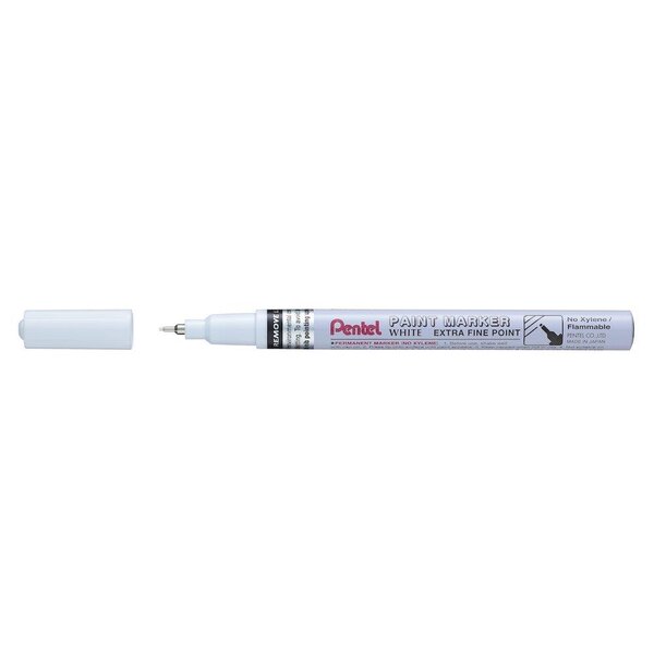 Marqueur peinture paint marker mfp10 pointe extra fine blanc x 12 pentel