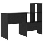 vidaXL Bureau Chêne noir 131 5 x 50 x 106 5 cm Bois d'ingénierie