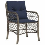 vidaXL Ensemble de salle à manger pour jardin 5 Pièces Gris et Noir Rotin