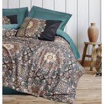 Parure de lit - housse de couette 220 x 240 + 2 taies d'oreiller 60 x 60 - Satiné coton - Essence