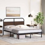 vidaXL Cadre de lit sans matelas 140x200 cm chêne marron
