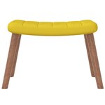 vidaXL Chaise de relaxation avec repose-pied Jaune moutarde Velours