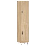 vidaXL Buffet haut Chêne sonoma 34 5x34x180 cm Bois d'ingénierie