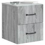 vidaXL Cabinet de chevet mural Sonoma gris 34 5 x 33 x 40 cm
