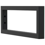 vidaXL Supports d'étagères pour lavabo 2 Pièces noir rectangulaire acier