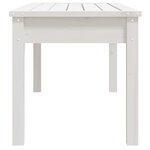 vidaXL Banc de jardin blanc 109x44x45 cm bois massif de pin