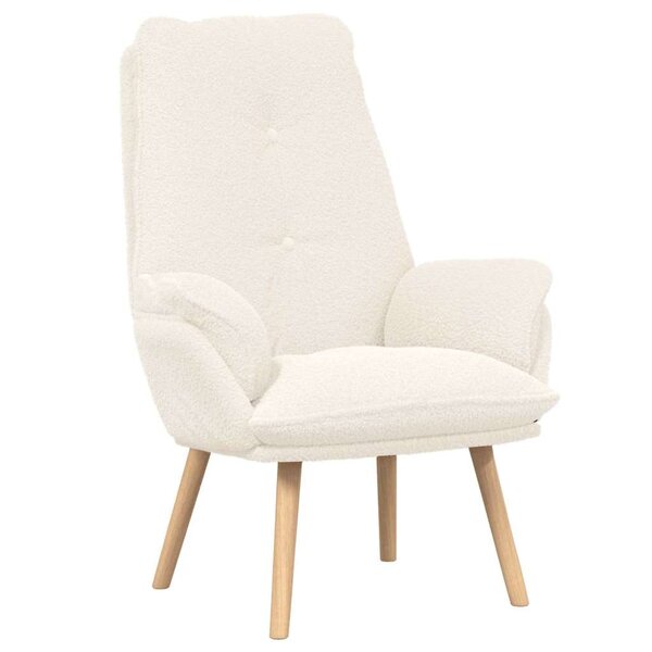 vidaXL fauteuil Crème 61 x 78 x 98 cm Tissu Sherpa