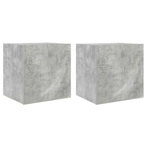 vidaXL Meubles TV muraux et lumières LED 2Pièces gris béton 40 5x35x40 cm