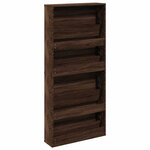 vidaXL Armoire à chaussures miroir 4 niveaux chêne marron 63x17x134 cm
