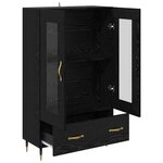 vidaXL Haut Armoire Chêne noir 69 5 x 31 x 115 cm Bois d'ingénierie