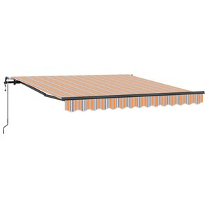 vidaXL Auvent Rétractable Multicolore 350 x 250 cm Tissu et Aluminium