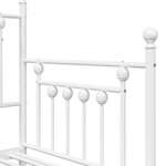 Lit de jour vidaXL avec lit escamotable blanc 75x190 cm en acier