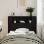 Tête de lit Cabinet Noir Chêne 120x19x104 5 cm Bois d'ingénierie