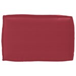 vidaXL Set de coussins de palette 3 Pièces Bordeaux 120 x 50 x 12 cm