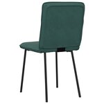 vidaXL Chaises à manger lot de 6 vert foncé velours