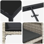 vidaXL Ensemble de salle à manger pour jardin 5 Pièces Gris clair