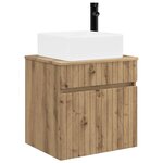 vidaXL Meuble de lavabo mural Chêne artisanal 49 x 41 x 63 cm