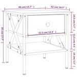 vidaXL Tables de chevet 2 Pièces chêne sonoma 40x42x45 cm bois ingénierie