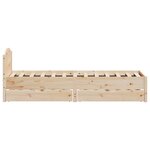 vidaXL Cadre de lit sans matelas 100x200 cm bois massif de pin