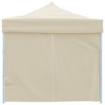 vidaXL Tente de réception pliable avec 8 parois 870x291x315 cm Blanc cassé
