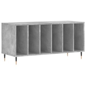 vidaXL Armoire à disques gris béton 100x38x48 cm bois d'ingénierie