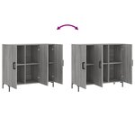 vidaXL Buffet sonoma gris 90x34x80 cm bois d'ingénierie