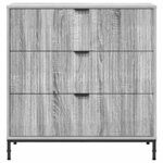 vidaXL Buffet Gris Sonoma 79 5 x 33 x 82 cm Bois d'ingénierie