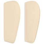 vidaXL Tête de lit avec oreilles Crème 93x23x78/88 cm Tissu