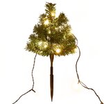 vidaXL Arbres d'allée de Noël 6 Pièces avec LED blanc chaud 45 cm PVC