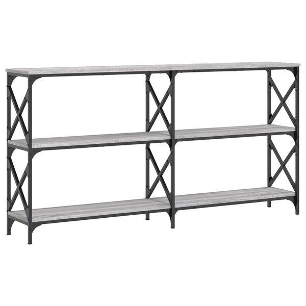 vidaXL Table console sonoma gris 156x28x80 5 cm bois d'ingénierie